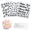 4PCS Alphabet Cake Stamps for Biscuit Fondant Cookie, Cute Fondant Stamp - color: Clear 1
