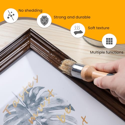 Chalk Paint Brush, 2 Pack Wax Brushes with Natural Bristle - size: Small Round, 2 Pack