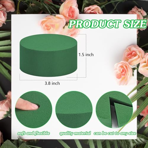6Pcs 4"X1.5" Round Floral Foam Blocks