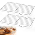 Lounsweer 2 Pack Cooling Racks, 5L x 10.5W x 1H Stainless Steel Wire Rack for Baking Sheet, Large Cookie Cooling Rack, Oven Safe Cooking Racks for Sheet Pan, Dishwasher Safe, Fits Third Size Pans - size: 5L X 10.5W X 1H