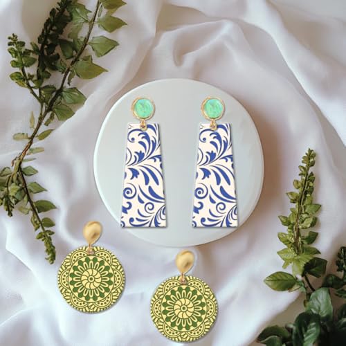 CHGCRAFT 4Pcs 4 Styles Retro Vine Polymer Clay Texture Sheets, 5.5x5.5inch - style: Retro Vine