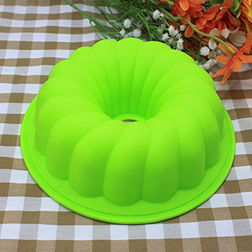X-Haibei 8 Inch Fancy Round Donut Gelatin Jello Cake Chocolate Baking Silicone Mold