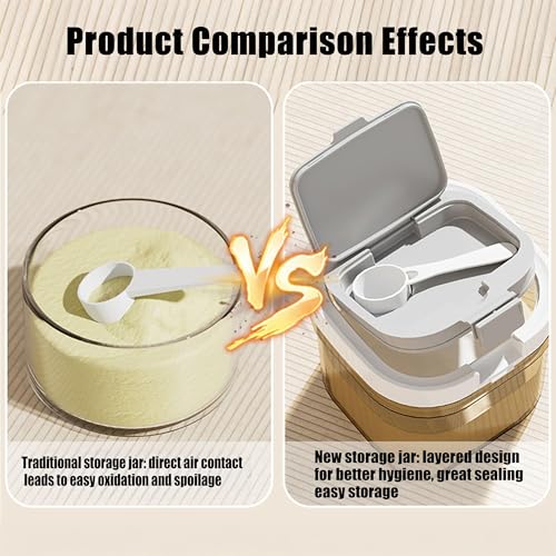 800ml Airtight Baby Formula Container, Layered Storage with Spoon - size: Mini