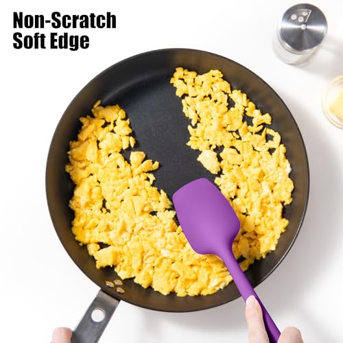 Doosu 600°F Heat Resistant Silicone Spatula Scrapers (Set of 4, Multi-5) - color: Multicolor 8, size: Set of 4