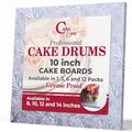 Cakebon Cake Boards 10" Silver Square Cake Drums 1/2" Wrapped Edge 1Pack - color: Silver, size: 10 Inch