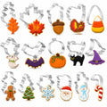 16 PCS Holiday Cookie Cutters,Stainless Steel Molds Cookie Cutters