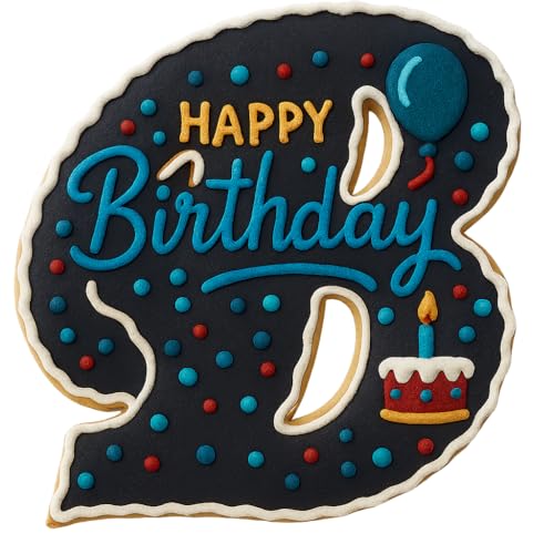 Mighty Gadget Fancy Cursive Letter A to Z Cookie Cutter - 4" Tall Alphabet Baking Mold (Random Color) (B) - color: B