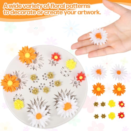 Silicone Mold for Clay, Daisy Flower Molds Polymer Clay Mold