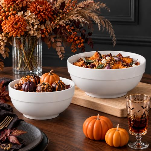 DOWAN Serving Bowls, Nesting Mixing Bowl Set (64/42/28/12 OZ) - size: 64/42/22/12 OZ