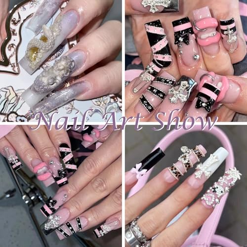 Laza 4pcs Gothic Silicone Nail Art Molds 3D Skull Rose Shaped Nail Molds - color: Skull rose