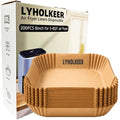 Air Fryer Liners Disposable, LYHOLKEER 200PCS 8" Square Parchment Paper, Non-Stick & Oil-Proof, Unbleached, Fits Ninja AF141 5 QT AF181 6.5QT, Cosori, Chefman, Instant Pot 6 QT, Other 5-8QT Air Fryers - size: 200PCS 8in Square for 5-8 QT