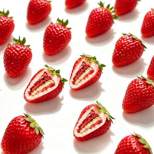 3D Strawberry Silicone Mold for Mousse Cake, Fruit Pudding Strawberry Molds - color: 15-Cavity Strawberry