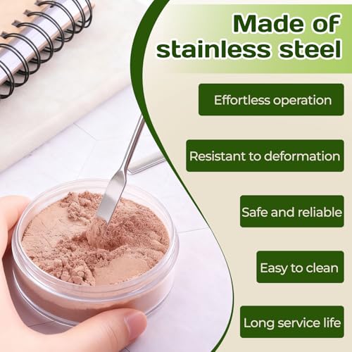 6PCS Lab Spatula Stainless Steel Small Metal Spatula Double Ended Micro Spatula Square/Round End Spatula Makeup Spatula Tool for Mixing Cosmetics (6 Pcs) - color: 6 Pcs