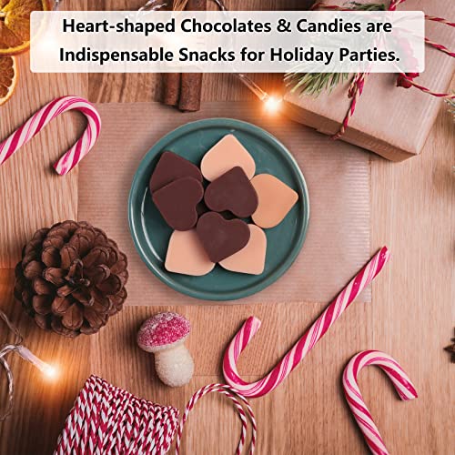 Heart Silicone Mold, 63 Cavities Small Heart Chocolate Molds - color: Large Heart
