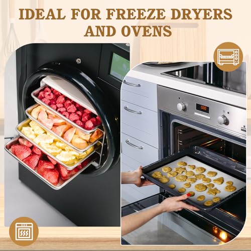 Silicone Baking Mats for Harvest Right Freeze Dryer Trays, Small/Medium/Large, Food-Safe Non-Stick Freeze Drying Mats, Heat Resistant Reusable Oven Liners, Medium-5PCS - size: medium