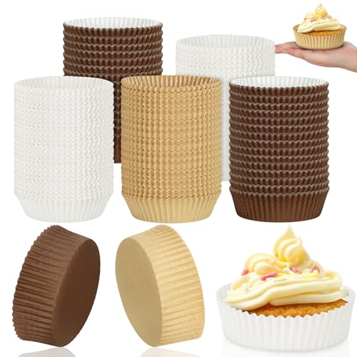Uiifan 150 Pack Paper Baking Cups Muffin Liners Microwave Safe,3 Colors - color: 3 Colors