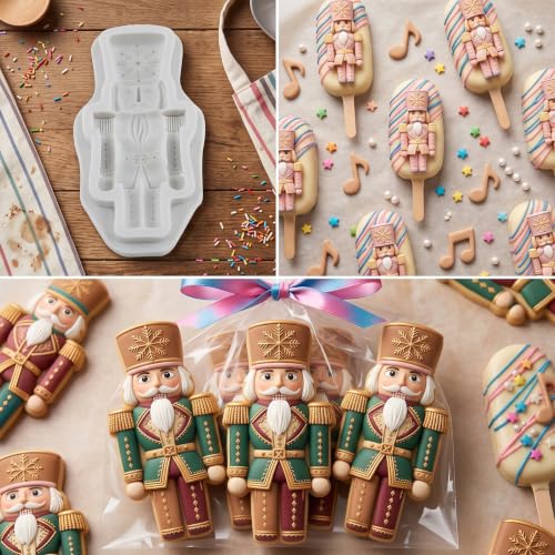 3D Nutcracker Silicone Mold Christmas Soldier Fondant Mold - color: Style M