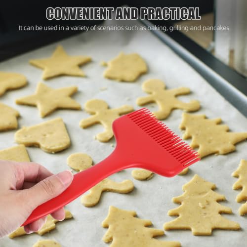 ibasenice Silicone Basting Brush Oil Brush for Baking Bbq Red - color: Red