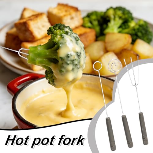 5pcs Chocolate Dipping Tools, 5 Styles Stainless Steel & Plastic Decorating Spoon Candy Dipper Tools Fondue Forks Set Accessories for Candy Making and Decorative Plating Supplies