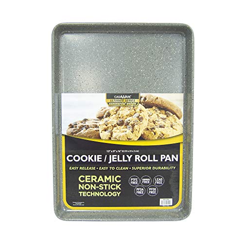 casaWare 3pc Ultimate Cookie Sheet Set (Silver Granite) - color: Silver Granite
