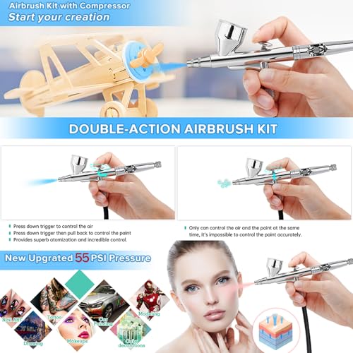 55psi Airbrush Kit with Compressor