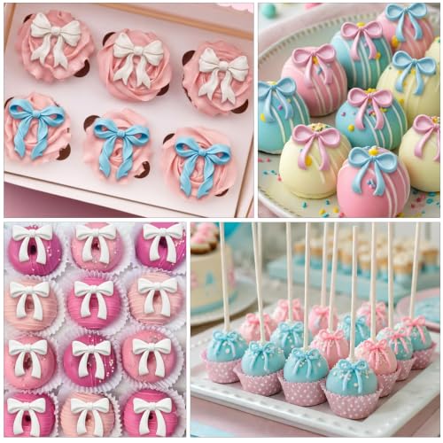 Bow Chocolate Silicone Molds, 11 Cavities Bowknot Coquette Fondant Mold - style: Bow-11 Cavities