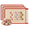 Macaron Baking Mat Silicone Non Stick, 3/4 Sheet Reusable Pack of 3 Red - color: Macaron Baking Mats Red, size: 3/4 Size Pack Of 3