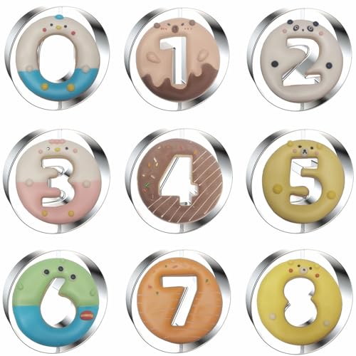 Comais Linzer Number Shaped Cookie Cutters Stainless Steel 9Pcs 3.5in Round - size: 3.5-Inch Round Edge