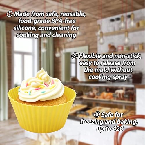 24 Pack Silicone Baking Cups, Reusable Muffin Liners Non-Stick Cupcake Molds, Small Baking Cups Truffle Cake Pan Set for Baking, Dishwasher Safe & Easy to Remove, Multicolor - size: Pack of 24