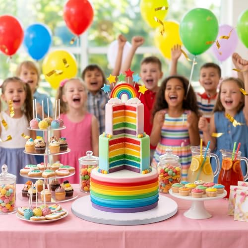 Calenzana 6 PCS Cake Boards 12 Inch Round, 1/2" Thick Cake Drums, Sturdy Food Grade Cardboard Cake Base for Wedding Birthday Party, White - size: 12 inch-6 packs