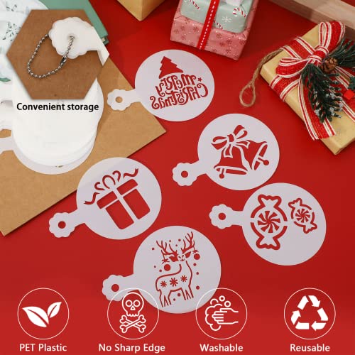 JULBEAR 36 Pcs Christmas Cookie Cake Stencils, Reusable Baking Mold Tools - style: Christmas Style