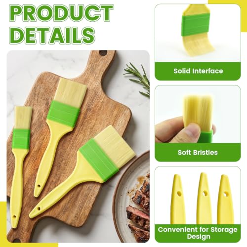 4Pcs Natural Wool Pastry Brush Basting Brush Kitchen Brush (S/M/L)