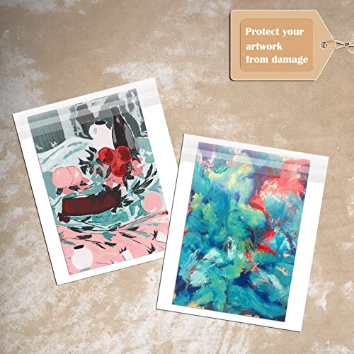Egofine Self Sealing Cellophane Bags 100 PCS, Crystal Sealed Clear Bags for 11x14 Art Prints, Bag Size: 11.41x14.57 inches - color: 11"x14"Pack of 100
