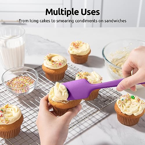 U-Taste Silicone Spatula Set 600°F High Heat Resistant, 4-Pcs, Multicolor - color: Multicolors