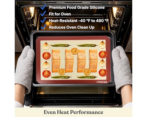 Silicone Baking Mats Set of 2, Half Sheet Nonstick Reusable Extra Thick Baking Sheet Liners for Cookies, Macarons, Bread, Pizza, Pastry, Red - color: Red, size: 16.5"L x 11.6"W