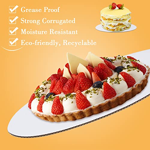 Sudaya Cake Boards 50 PCS, Cake Boards 6 Inch Round, Cardboard Cake Rounds, Disposable Cake Plates, Food Grade Cake Base Cake Tray Cake Circles, 6 Inch Cake Board White Cardboard Circles Round Base - size: 6 Inch