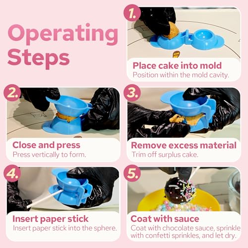 305Pcs Cake Pop Mold Kit,Cake Pop Sticks and Wrappers - color: 305Pcs Cake Pop Kit(Pink&Blue)