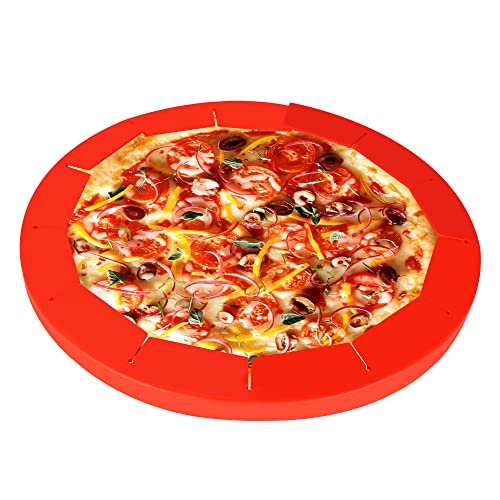 Adjustable Silicone Pie Crust Shield for 8-11.5 Inch Pies - color: Red