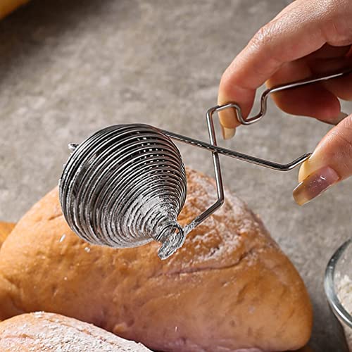 Cabilock Flour Sifter Handheld Stainless Steel Small size - size: 17X5.4CM