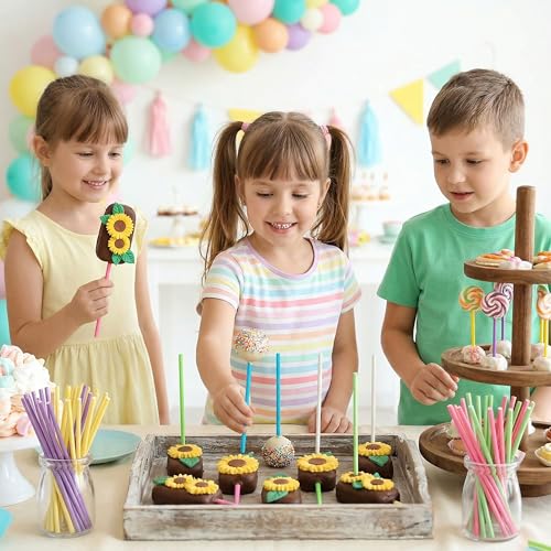 Colored Cake Pop & Lollipop Sticks 6 in, 7 Colors, 210 Count