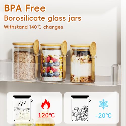 15 oz Glass Sugar Container, 1 Pack Coffee Container, Glass Jars with Lids