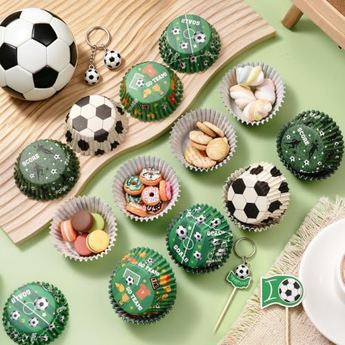 Soccer Cupcake Liners 200 Count Paper for Kids Birthday Parties - style: Style B