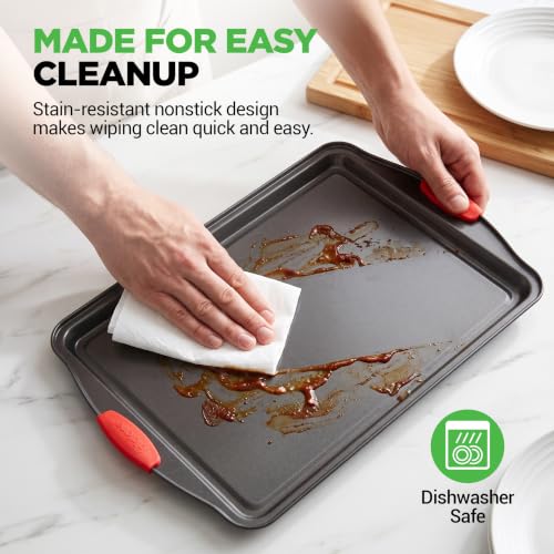 NutriChef Baking Sheet Set, 2-Piece Nonstick Cookie Sheets - size: 2-Piece Large