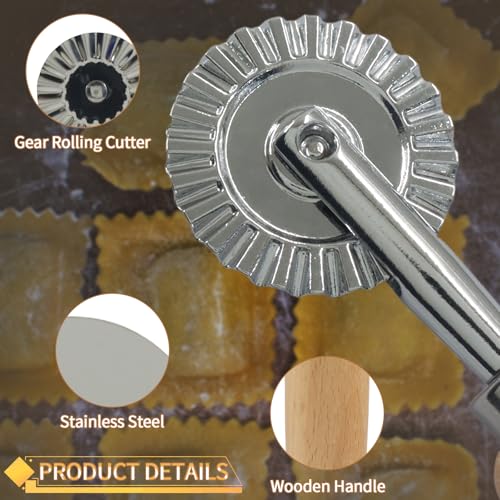 2Pcs Single Wheel Pastry Cutter, Short Handle - size: Short Handle
