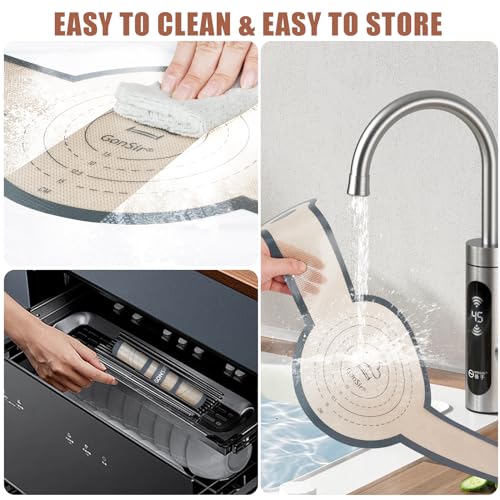 Silicone Bread Sling, Non-Stick & Easy Clean Dutch Oven Baking Mat with Longer Handles, Silicone Baking Sling to Transfer SourDough Easily, Reusable Bread Mat Set - color: 1 Pc Grey Round
