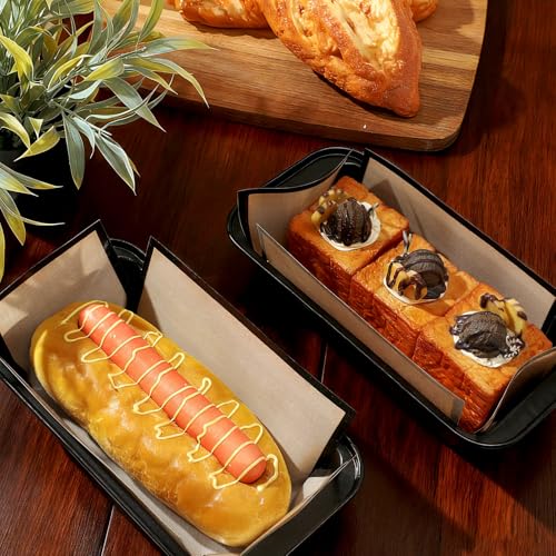 8 Pcs Loaf Pan with Liners Set 8 x 4 Inch Non-stick Bread Pan - color: Black, size: 8 x 4 Inch