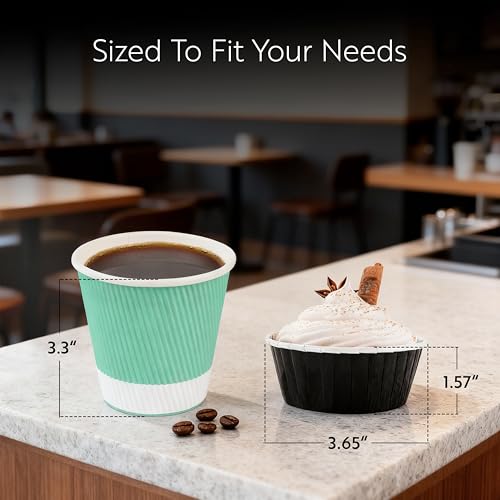 Restaurantware 5 oz Round Black Paper Large Baking Cup, 200 Pack - color: Black, size: Large
