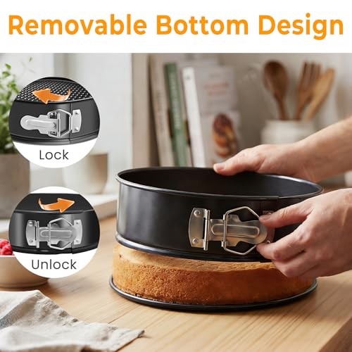 9 Inch Springform Pan, Nonstick, Leakproof Design - size: 9-Inch