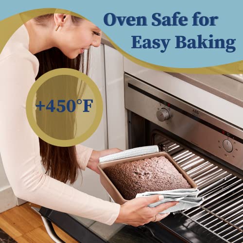 Ultra Cuisine Nonstick Square Cake Pan, Nonstick Baking Pan, 8 x 8 inch - size: 8.46 x 8.46 x 2.24