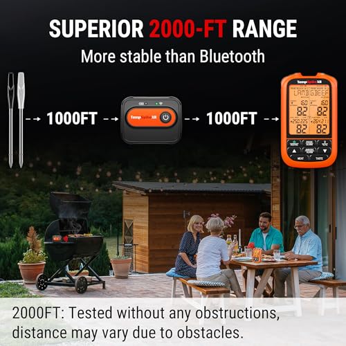 TempPro TempSpike 2000FT Wireless Meat Thermometer Digital with 2 Probes - style: 2000ft